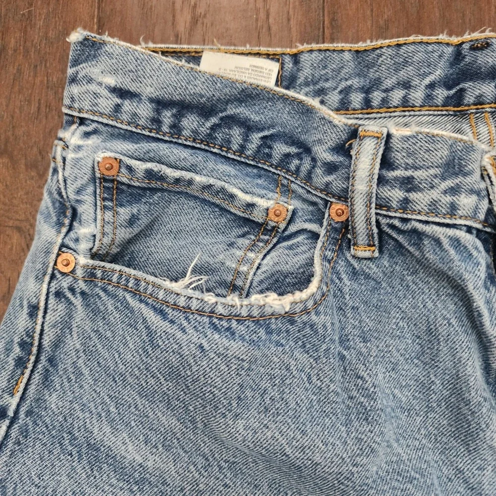 Levi 505 Regular Fit Jeans Light Wash Blue Straight Leg Denim Mens 34x30